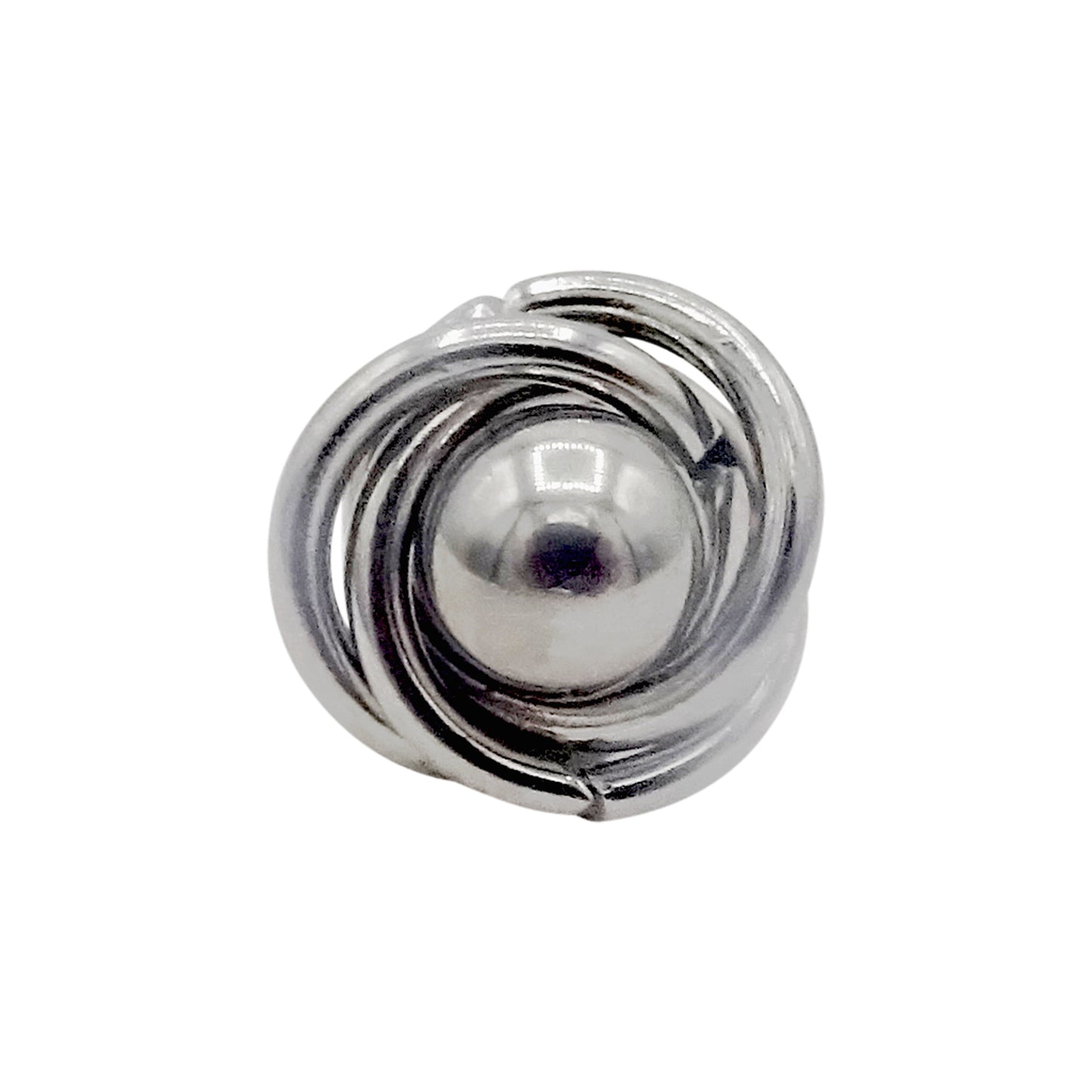Edelstahlohrringe Knoten mit Perle