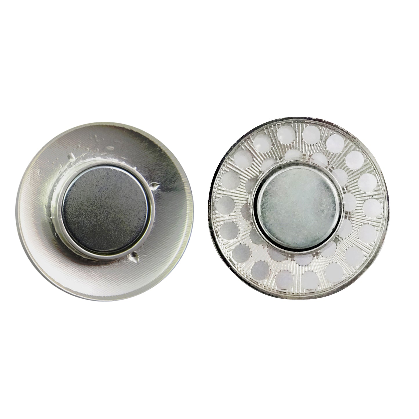 Keltische Magnetbrosche Silber – Vintage Design mit Glitzersteinen, Rund, Eleganter Modeschmuck