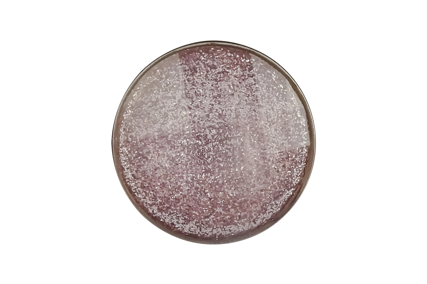 Magnetbrosche rosa mit Glitzer 30mm