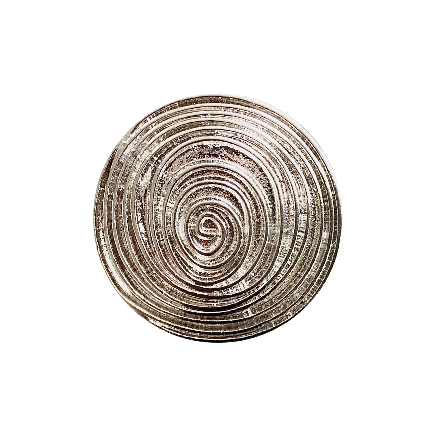 Versilberte Schnecken-Magnetbrosche – Stilvoll & nadelfrei