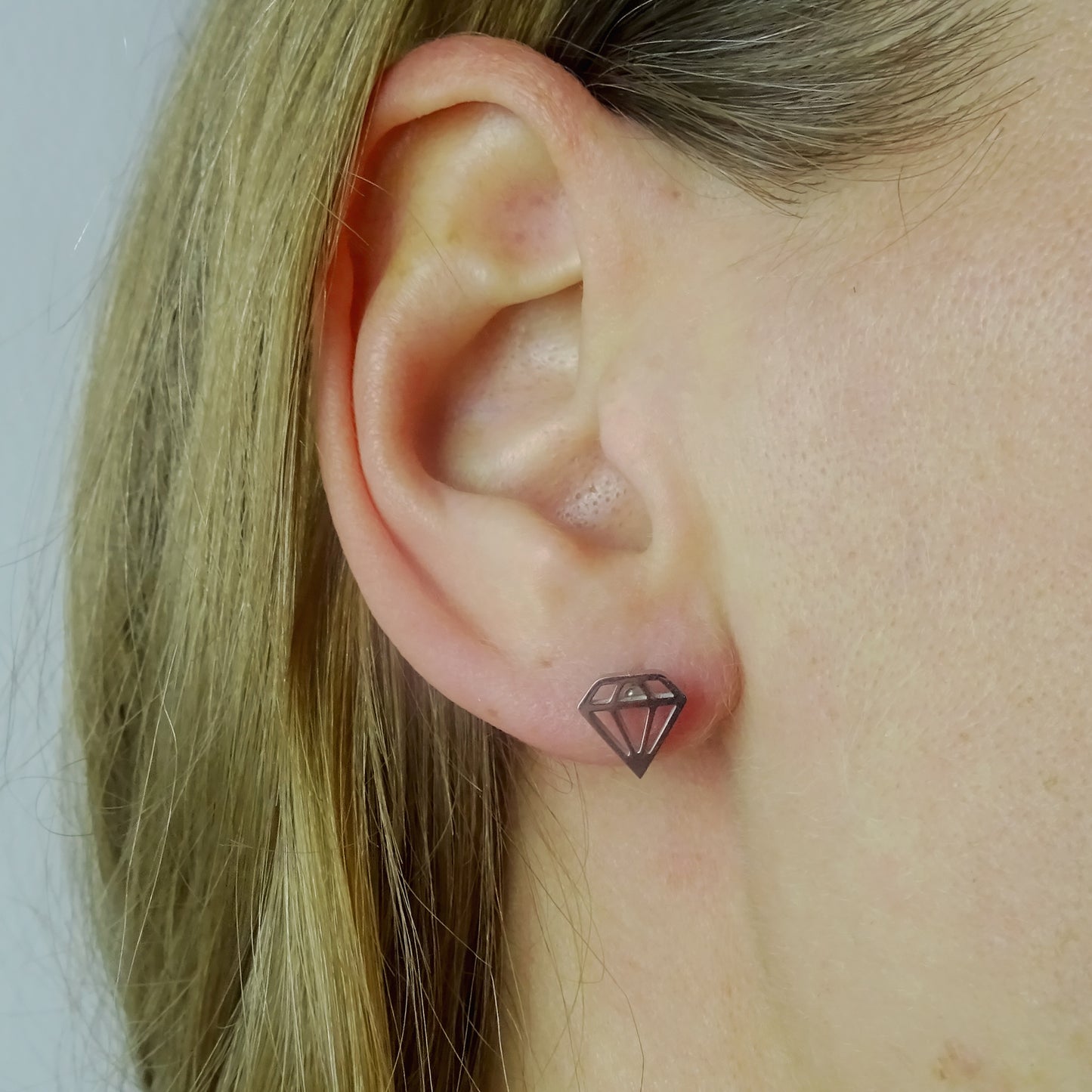 Edelstahlohrringe Diamant